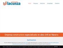 Tablet Screenshot of construccioneslacunza.com